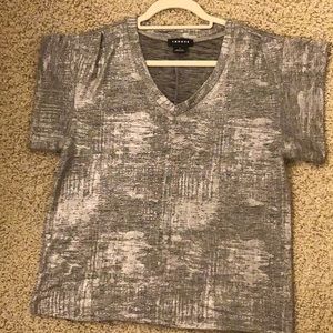 TROUVE  Metalic Silver shimmer top